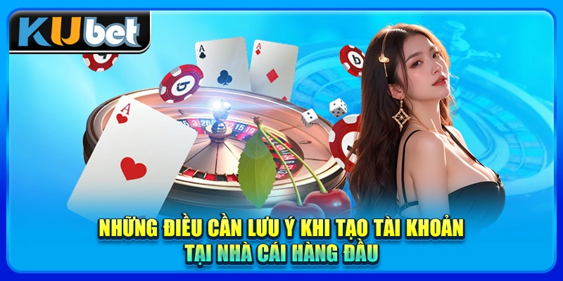 Những điều cần lưu ý khi tạo tài khoản tại nhà cái hàng đầu